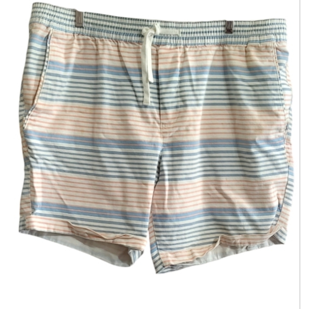 George Pastel Striped Pull On Drawstring Shorts Size XL
